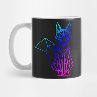 Geometric Rainbow Fox Design Mug